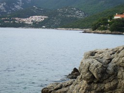 Island Cres Croatia - coastal view from rocks under Stivan